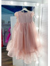 Pink Organza Flower Girl Dress Girls Party Dress